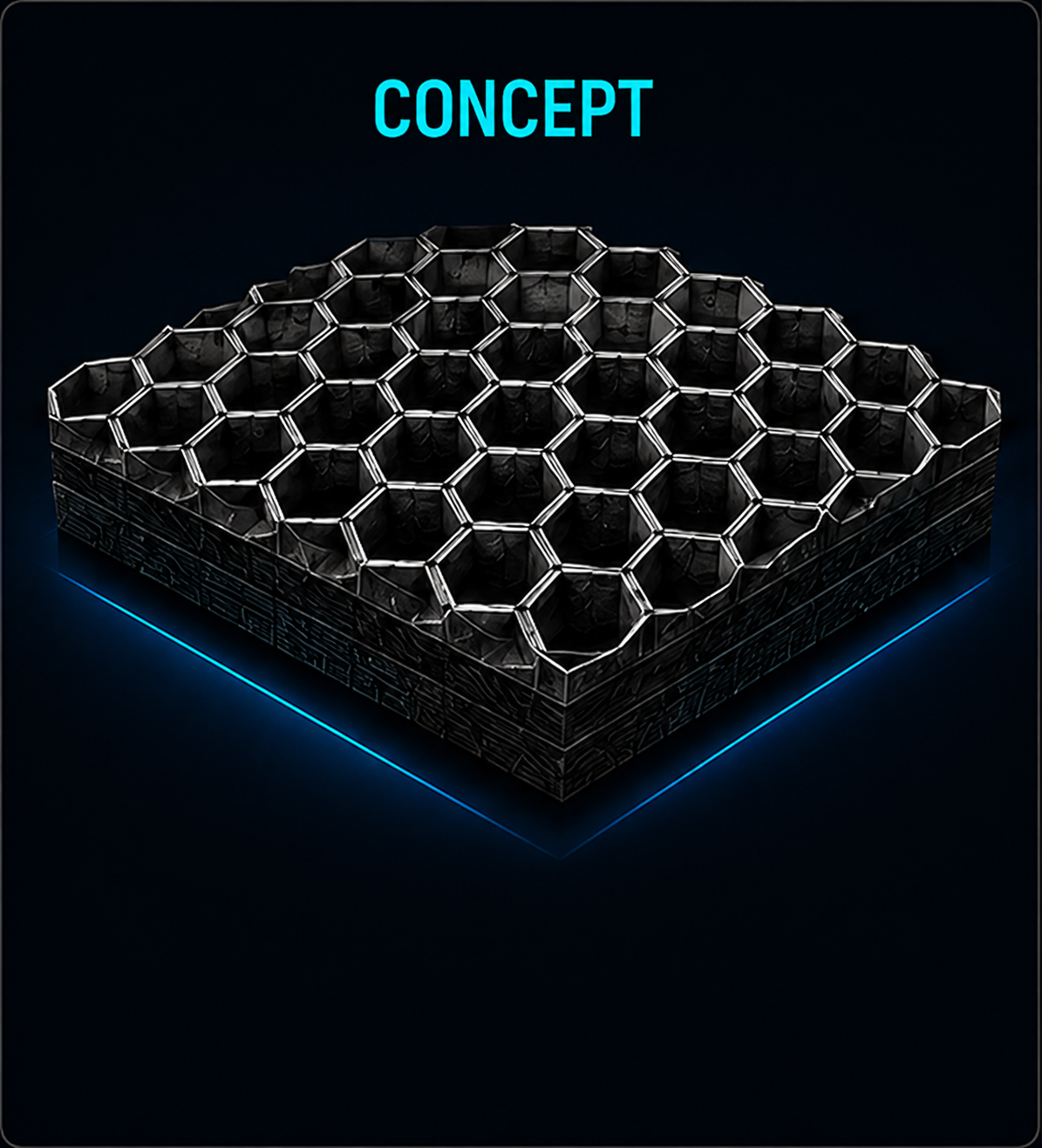 Concept rendering of a scalable engineered microcavity surface